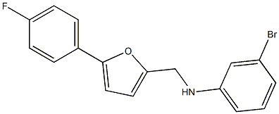 3-bromo-N-{[5-(4-fluorophenyl)furan-2-yl]methyl}aniline Struktur