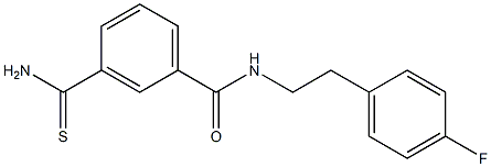 3-carbamothioyl-N-[2-(4-fluorophenyl)ethyl]benzamide Struktur