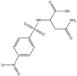 3-carbamoyl-2-[(4-nitrobenzene)sulfonamido]propanoic acid Struktur