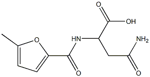 3-carbamoyl-2-[(5-methylfuran-2-yl)formamido]propanoic acid Struktur