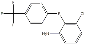 3-chloro-2-{[5-(trifluoromethyl)pyridin-2-yl]sulfanyl}aniline Struktur