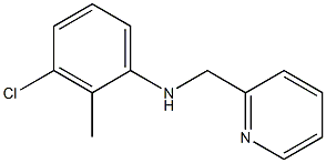 3-chloro-2-methyl-N-(pyridin-2-ylmethyl)aniline Struktur