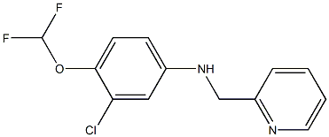 3-chloro-4-(difluoromethoxy)-N-(pyridin-2-ylmethyl)aniline Struktur