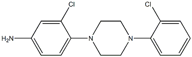 3-chloro-4-[4-(2-chlorophenyl)piperazin-1-yl]aniline Struktur