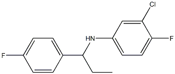 3-chloro-4-fluoro-N-[1-(4-fluorophenyl)propyl]aniline Struktur