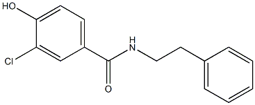 3-chloro-4-hydroxy-N-(2-phenylethyl)benzamide Struktur