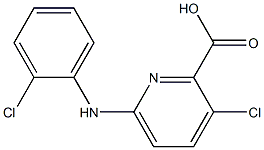 3-chloro-6-[(2-chlorophenyl)amino]pyridine-2-carboxylic acid Struktur