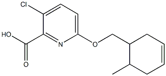 3-chloro-6-[(6-methylcyclohex-3-en-1-yl)methoxy]pyridine-2-carboxylic acid Struktur