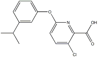 3-chloro-6-[3-(propan-2-yl)phenoxy]pyridine-2-carboxylic acid Struktur