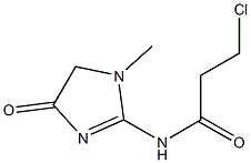 3-chloro-N-(1-methyl-4-oxo-4,5-dihydro-1H-imidazol-2-yl)propanamide Struktur