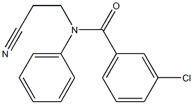 3-chloro-N-(2-cyanoethyl)-N-phenylbenzamide Struktur