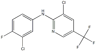 3-chloro-N-(3-chloro-4-fluorophenyl)-5-(trifluoromethyl)pyridin-2-amine Struktur