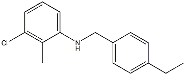 3-chloro-N-[(4-ethylphenyl)methyl]-2-methylaniline Struktur