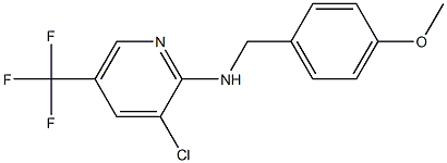 3-chloro-N-[(4-methoxyphenyl)methyl]-5-(trifluoromethyl)pyridin-2-amine Struktur