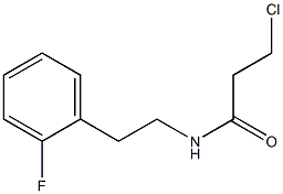 3-chloro-N-[2-(2-fluorophenyl)ethyl]propanamide Struktur