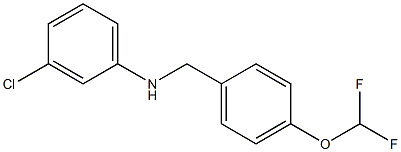 3-chloro-N-{[4-(difluoromethoxy)phenyl]methyl}aniline Struktur