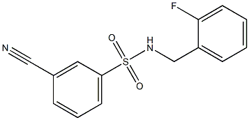 3-cyano-N-(2-fluorobenzyl)benzenesulfonamide Struktur