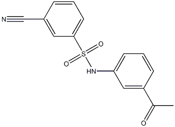 3-cyano-N-(3-acetylphenyl)benzene-1-sulfonamide Struktur