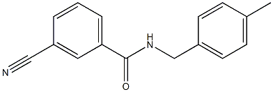 3-cyano-N-(4-methylbenzyl)benzamide Struktur