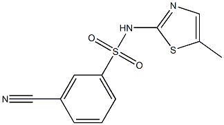 3-cyano-N-(5-methyl-1,3-thiazol-2-yl)benzenesulfonamide Struktur