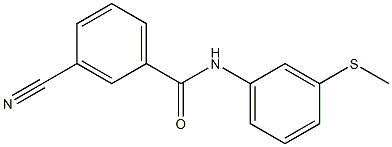 3-cyano-N-[3-(methylthio)phenyl]benzamide Struktur