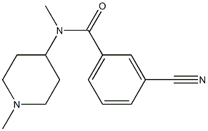 3-cyano-N-methyl-N-(1-methylpiperidin-4-yl)benzamide Struktur