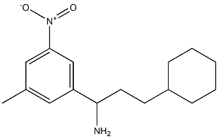 3-cyclohexyl-1-(3-methyl-5-nitrophenyl)propan-1-amine Struktur