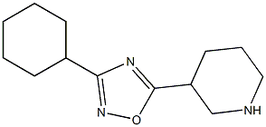 3-cyclohexyl-5-(piperidin-3-yl)-1,2,4-oxadiazole Struktur