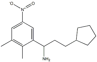 3-cyclopentyl-1-(2,3-dimethyl-5-nitrophenyl)propan-1-amine Struktur