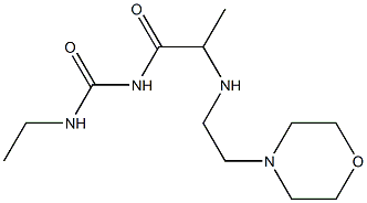 3-ethyl-1-(2-{[2-(morpholin-4-yl)ethyl]amino}propanoyl)urea Struktur