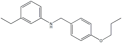 3-ethyl-N-[(4-propoxyphenyl)methyl]aniline Struktur