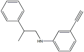 3-ethynyl-N-(2-phenylpropyl)aniline Struktur