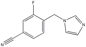 3-fluoro-4-(1H-imidazol-1-ylmethyl)benzonitrile Struktur