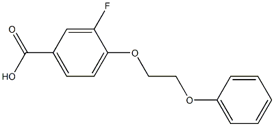 3-fluoro-4-(2-phenoxyethoxy)benzoic acid Struktur