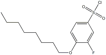 3-fluoro-4-(octyloxy)benzene-1-sulfonyl chloride Struktur