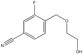 3-fluoro-4-[(2-hydroxyethoxy)methyl]benzonitrile Struktur