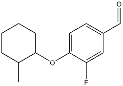 3-fluoro-4-[(2-methylcyclohexyl)oxy]benzaldehyde Struktur