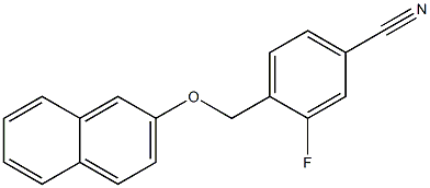 3-fluoro-4-[(naphthalen-2-yloxy)methyl]benzonitrile Struktur