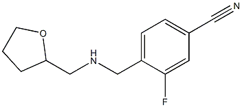 3-fluoro-4-{[(oxolan-2-ylmethyl)amino]methyl}benzonitrile Struktur