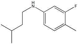 3-fluoro-4-methyl-N-(3-methylbutyl)aniline Struktur