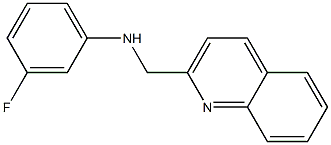 3-fluoro-N-(quinolin-2-ylmethyl)aniline Struktur