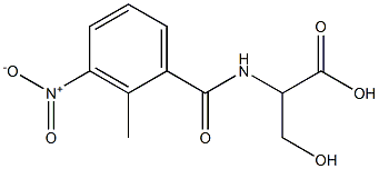 3-hydroxy-2-[(2-methyl-3-nitrophenyl)formamido]propanoic acid Struktur