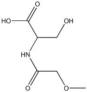 3-hydroxy-2-[(methoxyacetyl)amino]propanoic acid Struktur