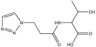 3-hydroxy-2-[3-(1H-1,2,3-triazol-1-yl)propanamido]butanoic acid Struktur