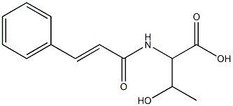 3-hydroxy-2-{[(2E)-3-phenylprop-2-enoyl]amino}butanoic acid Struktur