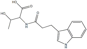 3-hydroxy-2-{[3-(1H-indol-3-yl)propanoyl]amino}butanoic acid Struktur