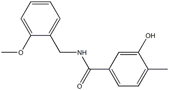 3-hydroxy-N-[(2-methoxyphenyl)methyl]-4-methylbenzamide Struktur