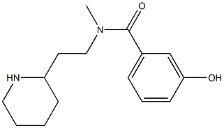 3-hydroxy-N-methyl-N-[2-(piperidin-2-yl)ethyl]benzamide Struktur