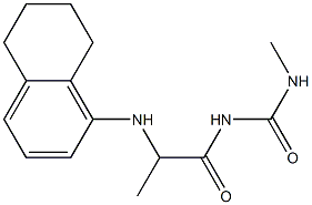 3-methyl-1-[2-(5,6,7,8-tetrahydronaphthalen-1-ylamino)propanoyl]urea Struktur