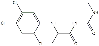 3-methyl-1-{2-[(2,4,5-trichlorophenyl)amino]propanoyl}urea Struktur